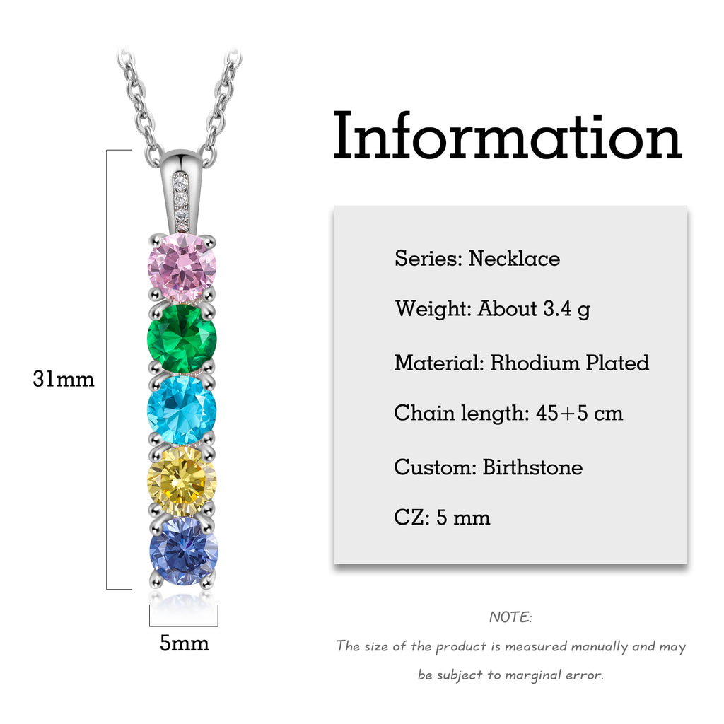 Personalized Birthstone Necklace