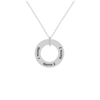 Custom 925 Sterling Silver Circle Necklace