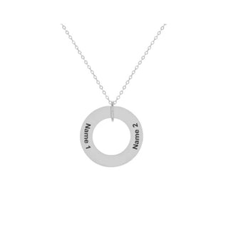 Custom 925 Sterling Silver Circle Necklace