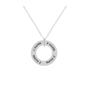 Custom 925 Sterling Silver Circle Necklace