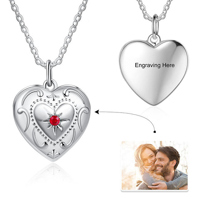 personalized Heart Photo Necklace