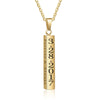 Personalized Stainless Steal Vertical Bar Necklace
