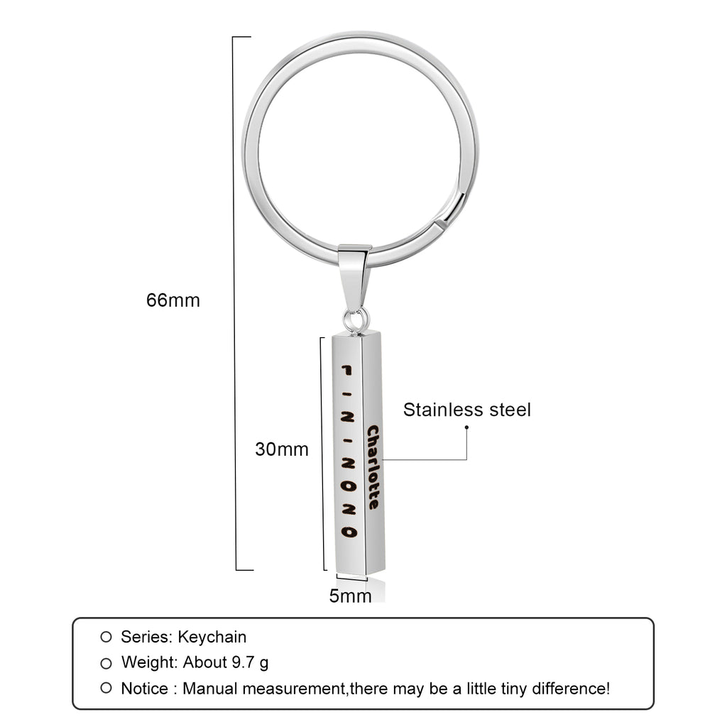 Personalized Stainless Steel Keychain