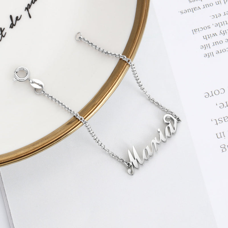 Custom 925 Sterling Silver Name Bracelet