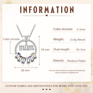 Mother's Gift Custom Mom Necklace