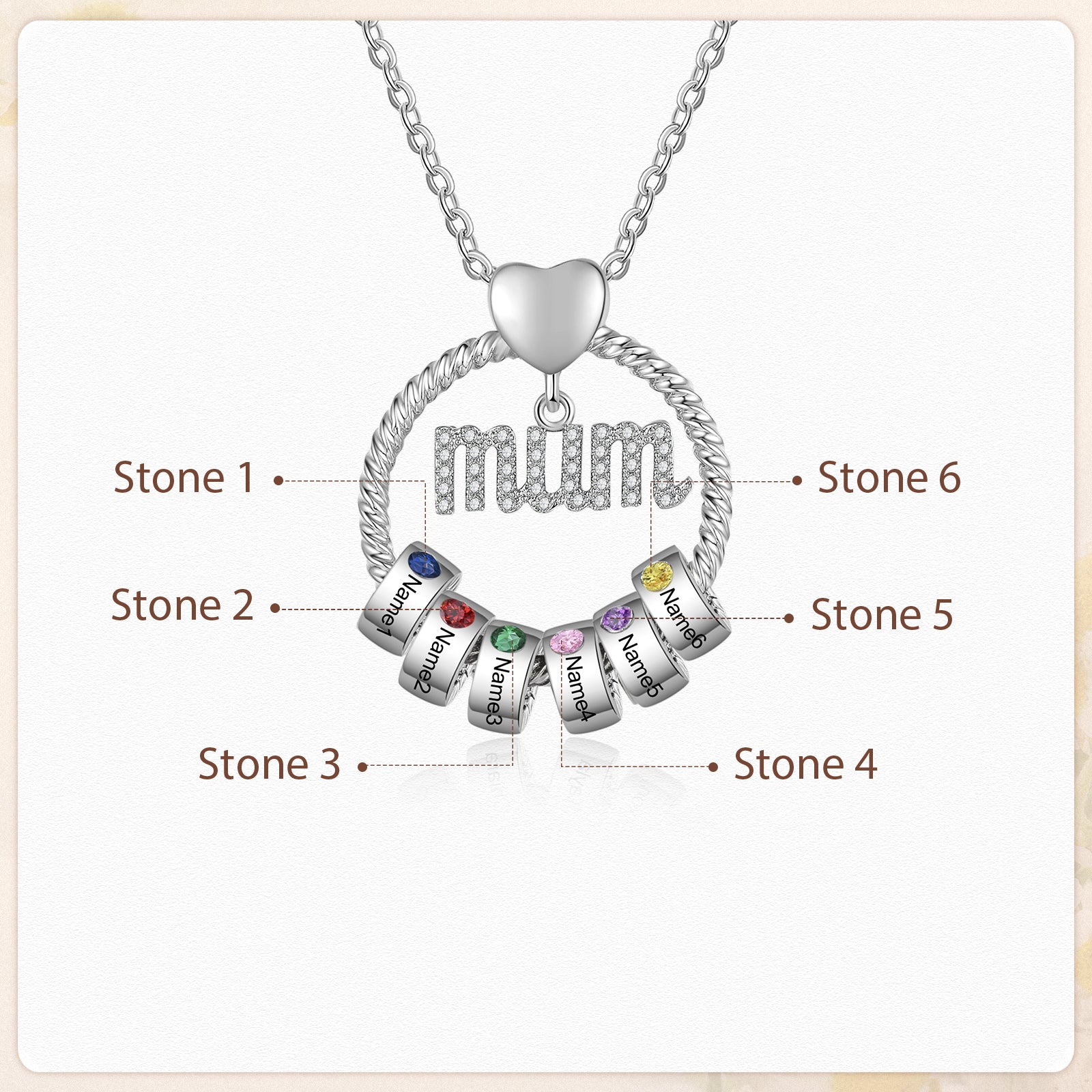 Mother's Gift Custom Mom Necklace
