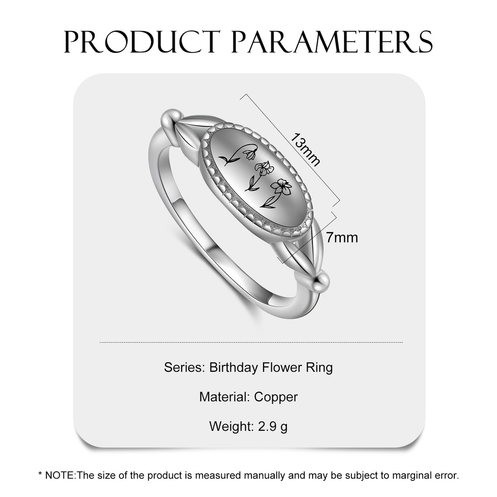 Custom Birthflower Ring