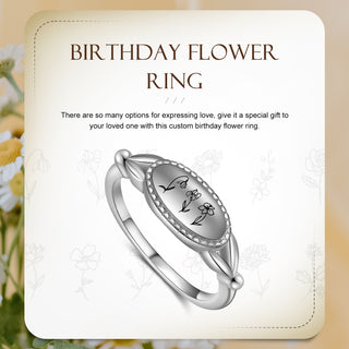 Custom Birthflower Ring