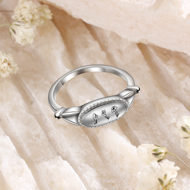 Custom Birthflower Ring