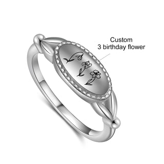 Custom Birthflower Ring