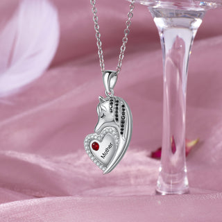 Custom Heart Animal Horse Necklace