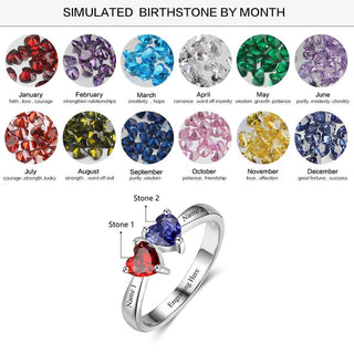 925 Sterling Silver Birthstone Ring
