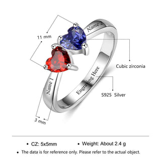 925 Sterling Silver Birthstone Ring