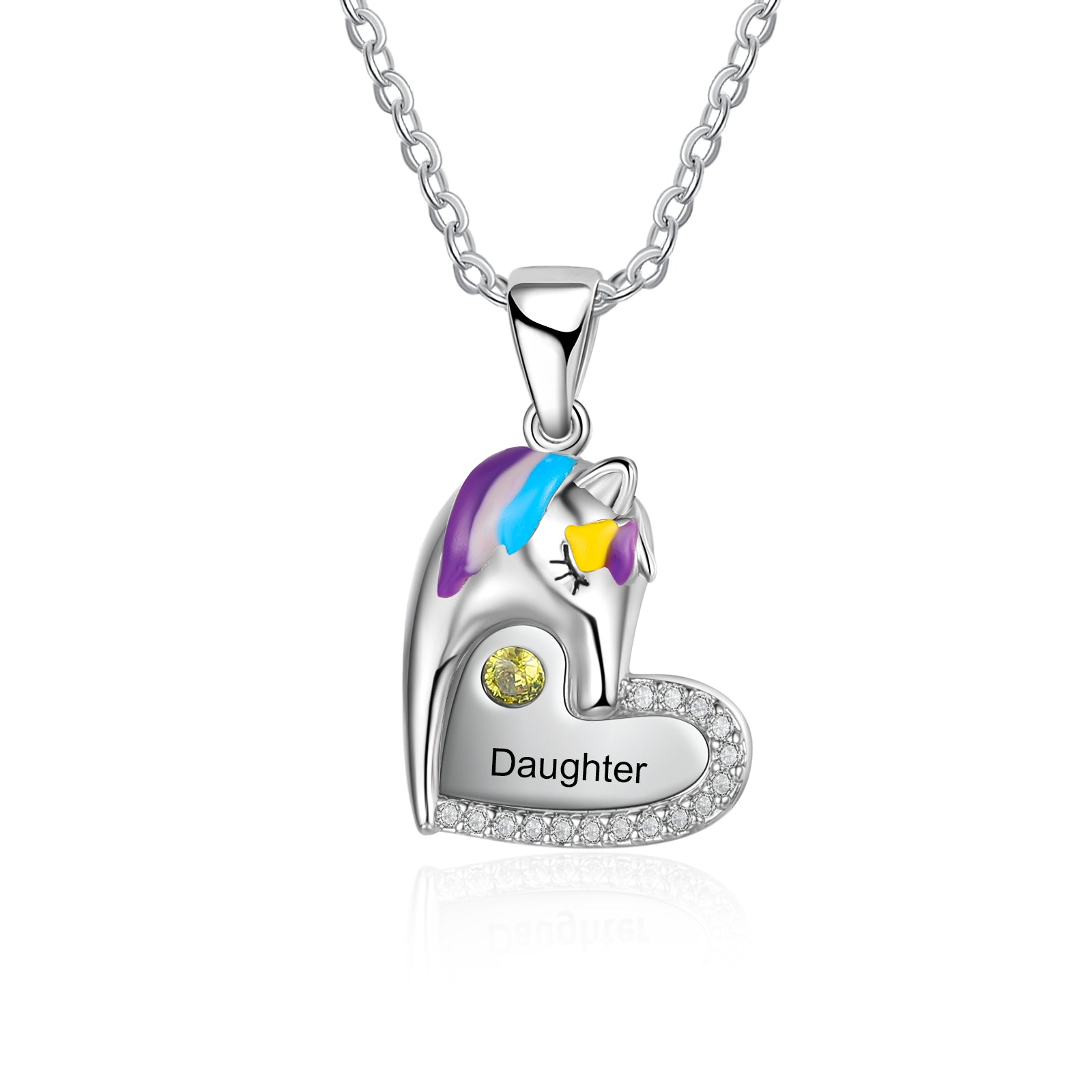 Custom Heart Animal Horse Necklace