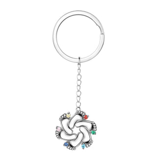 Copper Baby Feet Keychain