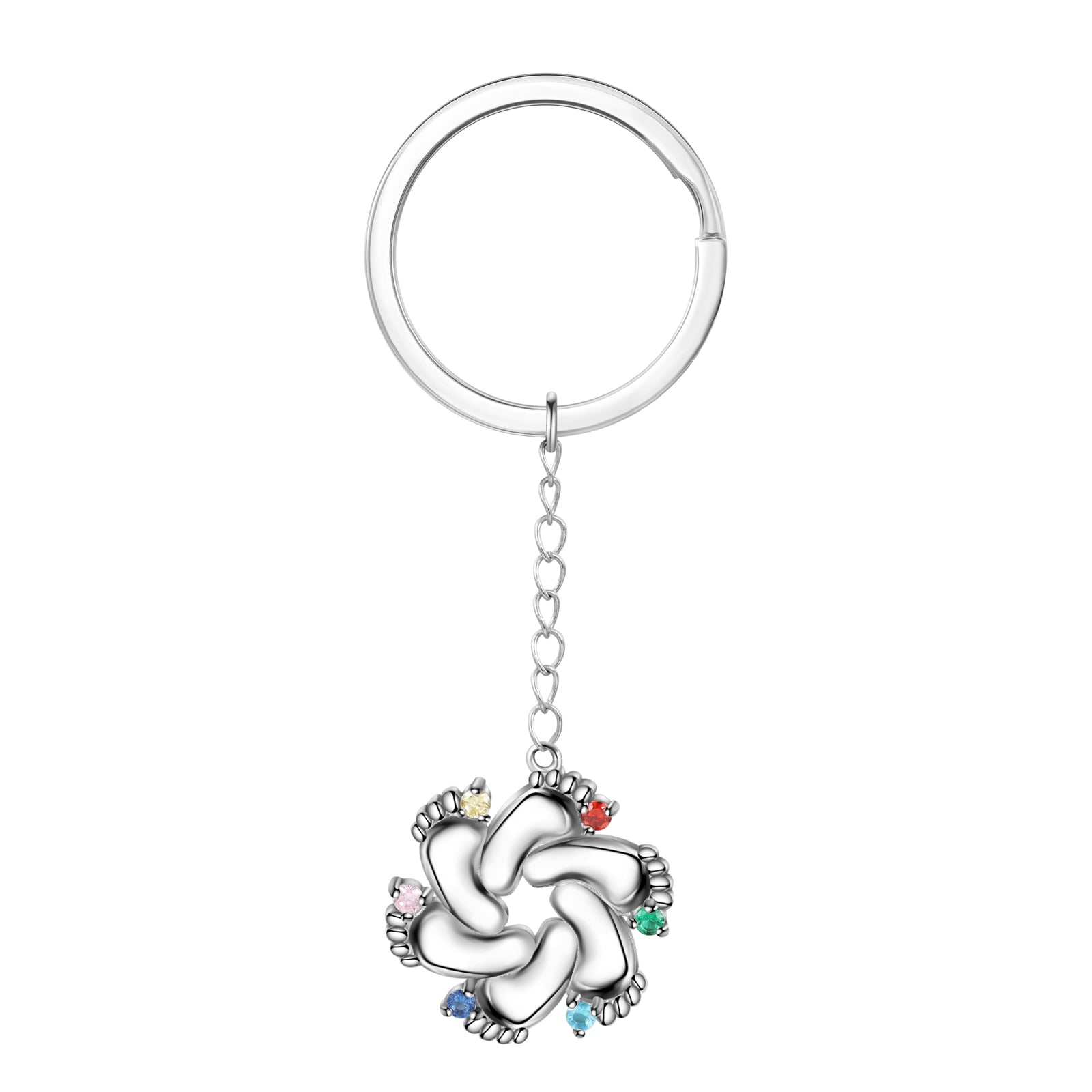 Copper Baby Feet Keychain