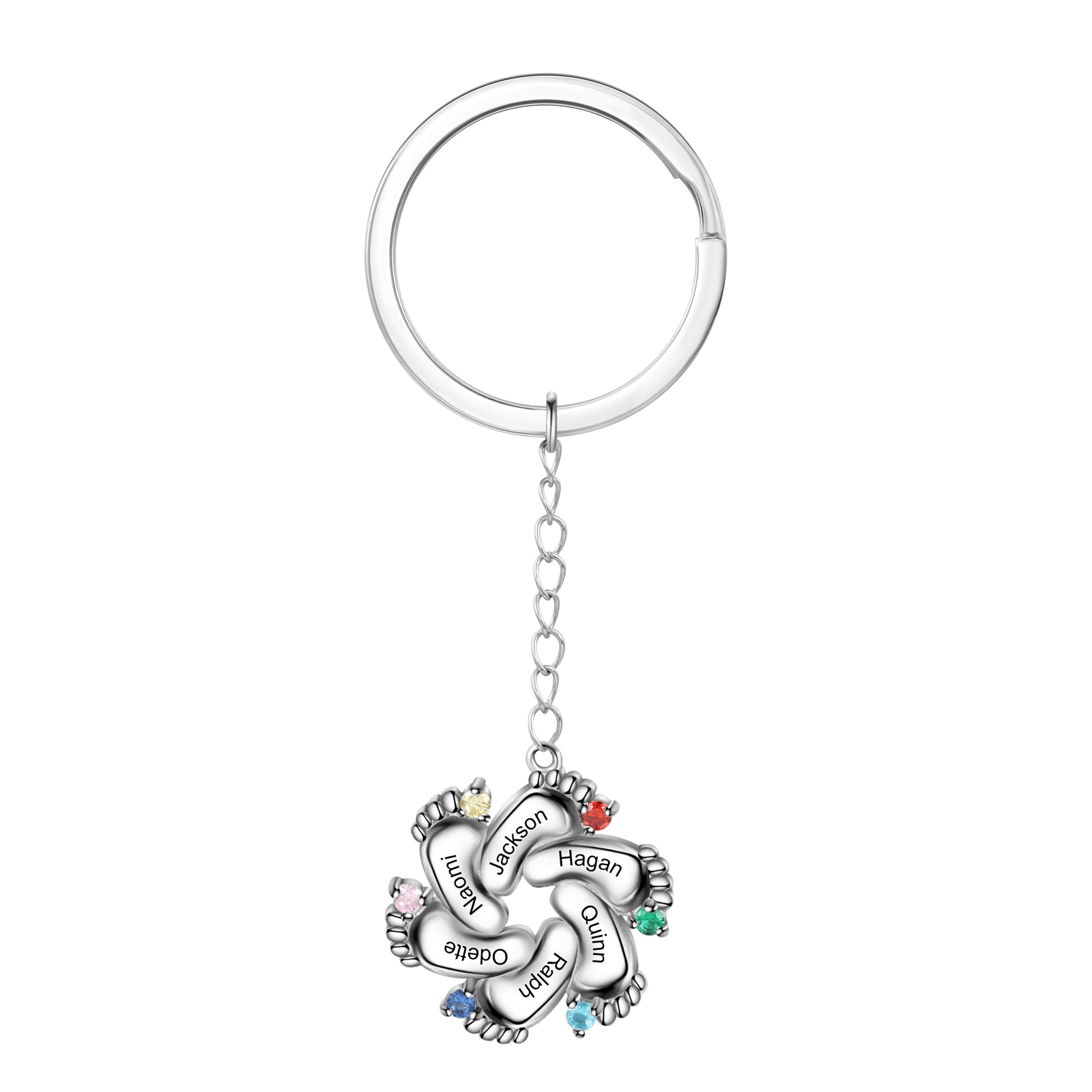 Copper Baby Feet Keychain