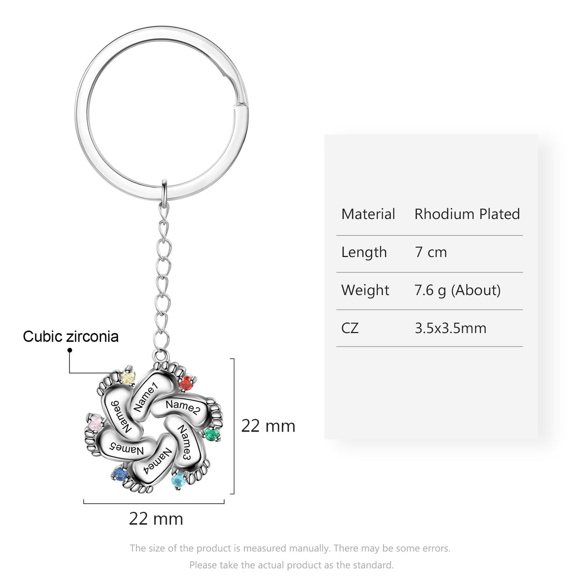 Copper Baby Feet Keychain