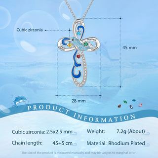Custom Dolphin Cross Necklace