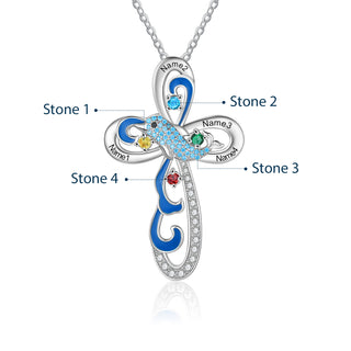 Custom Dolphin Cross Necklace