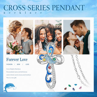 Custom Dolphin Cross Necklace