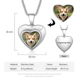 Personalized Stainless Steel Photo Necklace