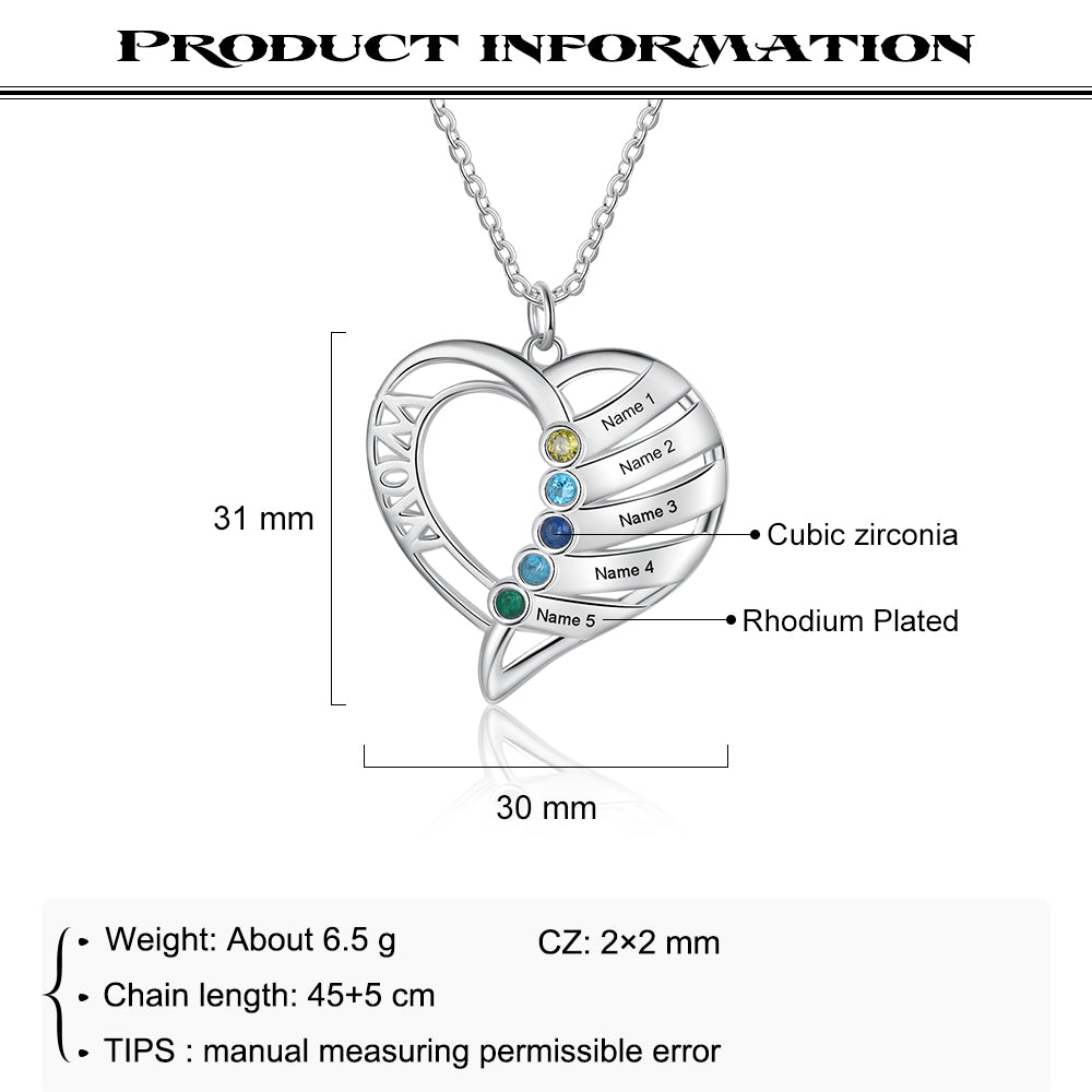 Custom Heart Shaped Necklace