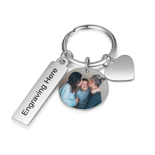 Custom Stainless Steel Photo Keychain