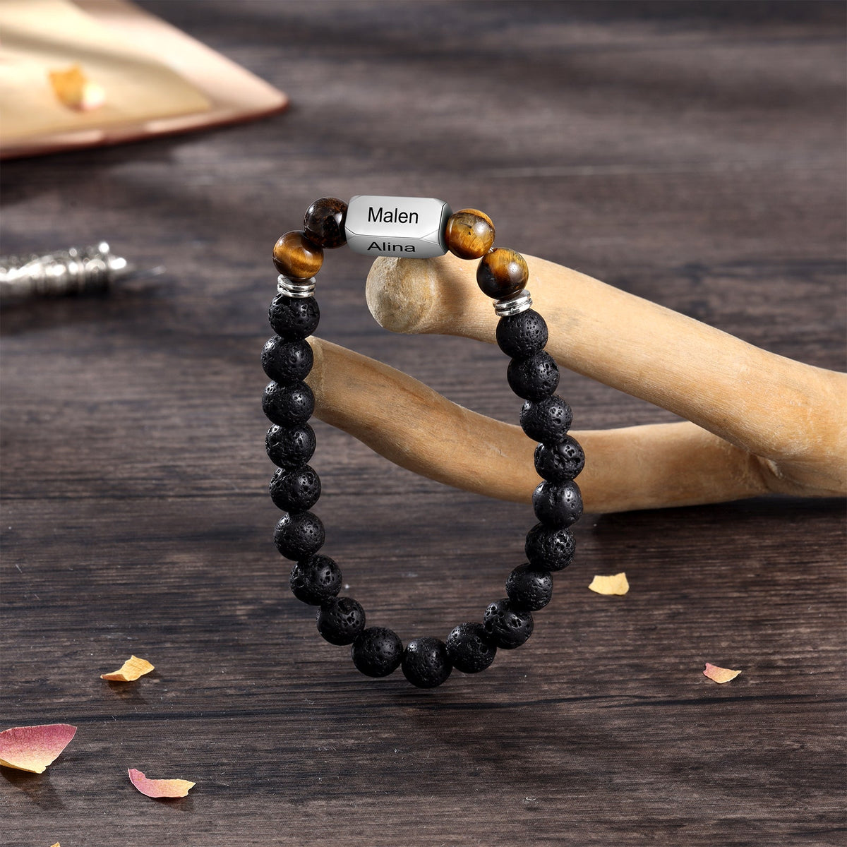 Custom Volcanic Stone Bracelet