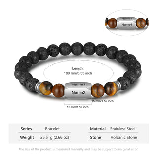 Custom Volcanic Stone Bracelet
