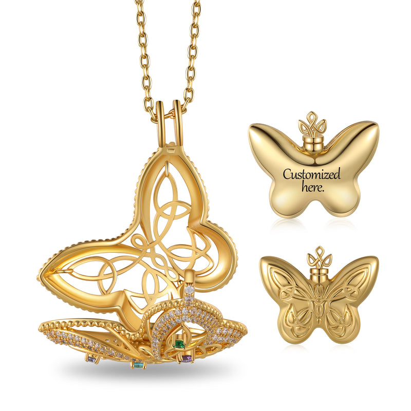 Custom Buttefly Ashed Necklace