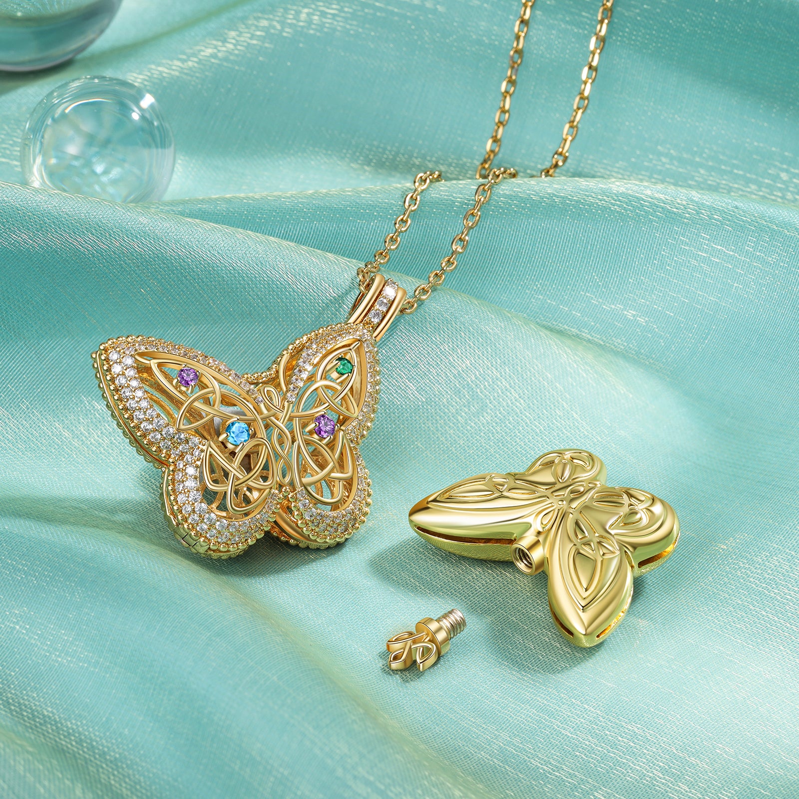 Custom Buttefly Ashed Necklace
