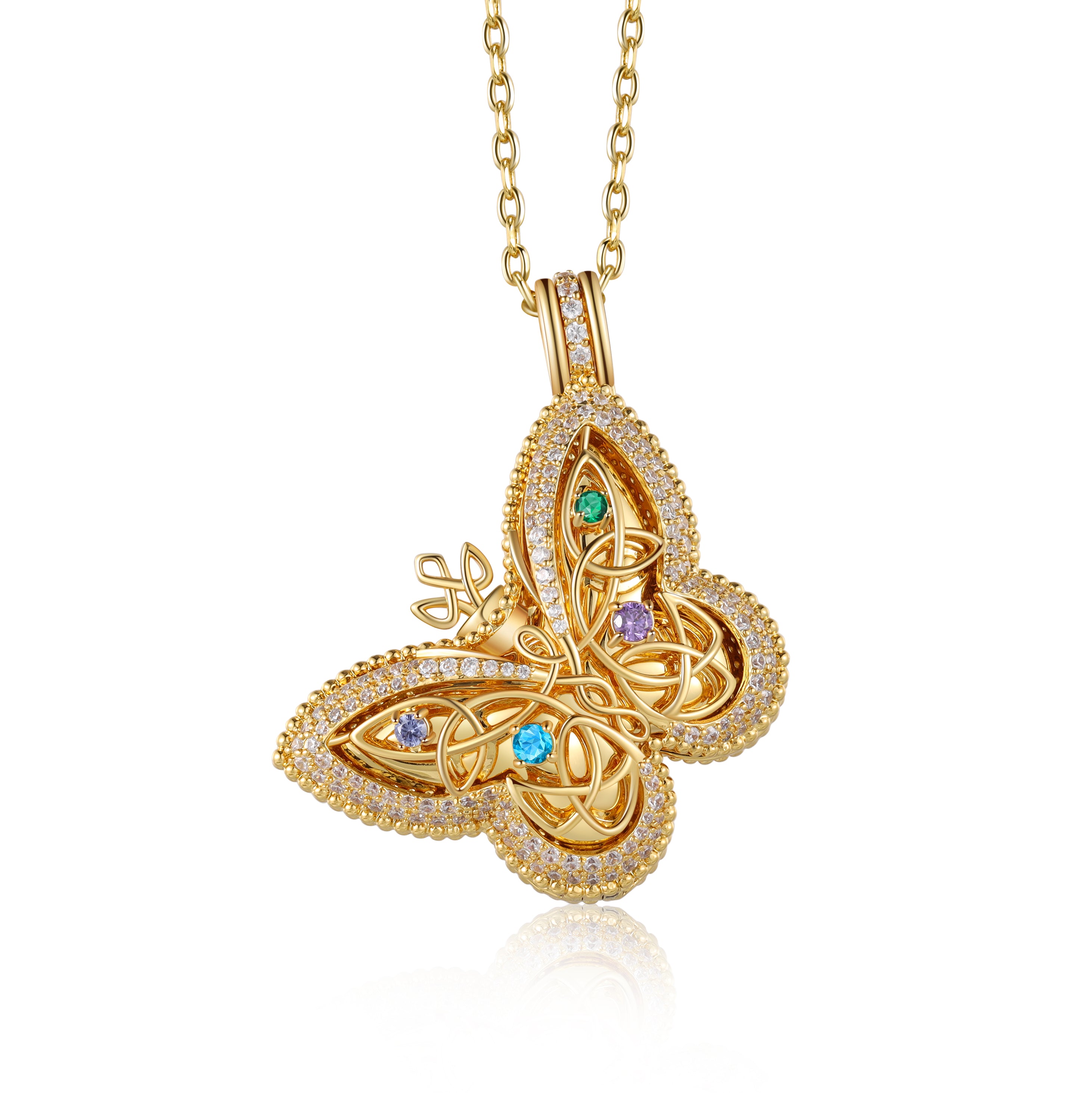 Custom Buttefly Ashed Necklace
