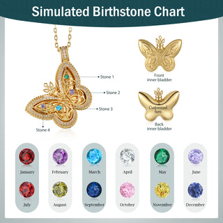 Custom Buttefly Ashed Necklace