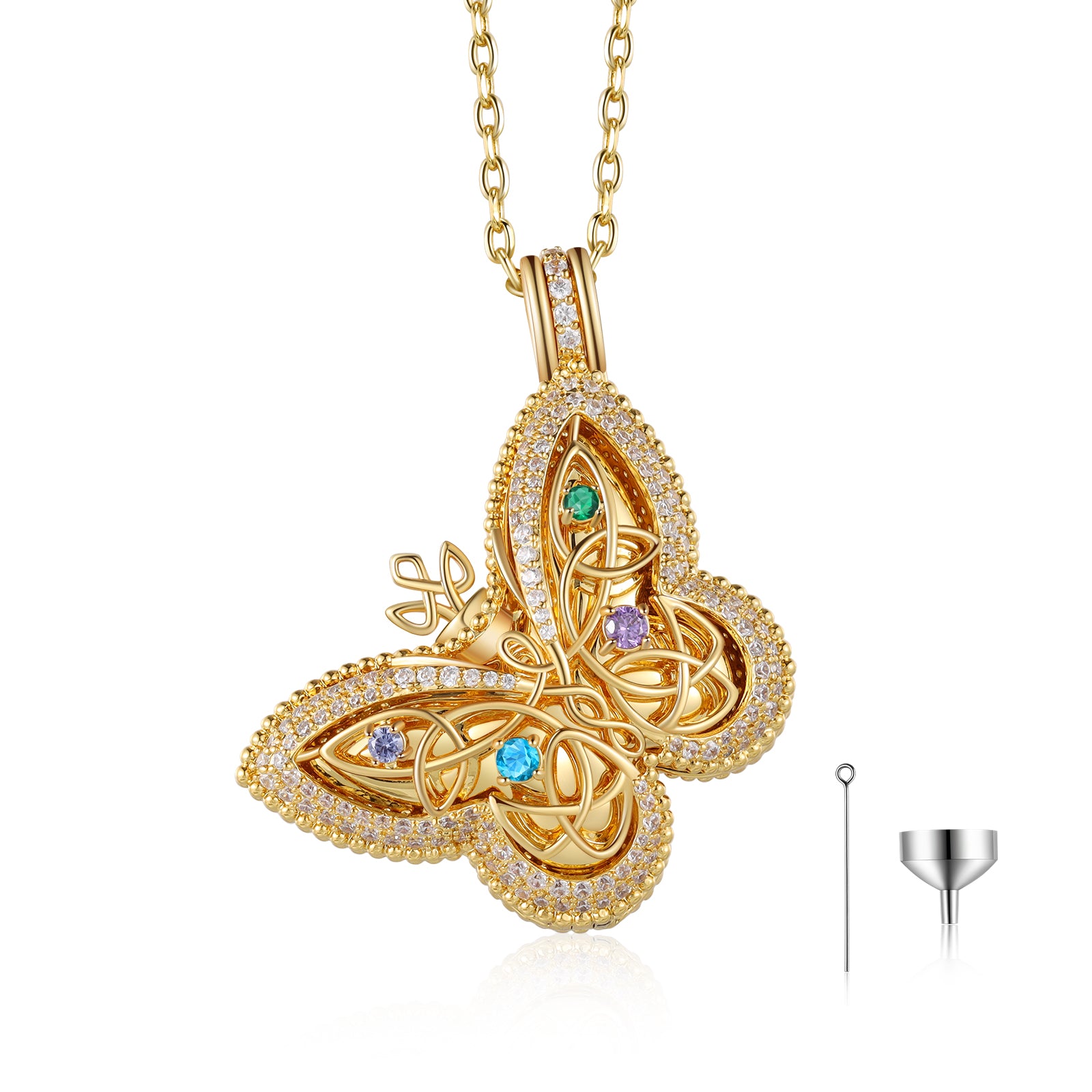 Custom Buttefly Ashed Necklace