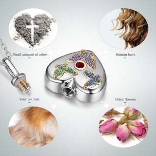 Custom Heart Shaped Ashes Necklace