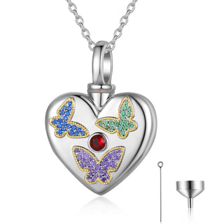 Custom Heart Shaped Ashes Necklace