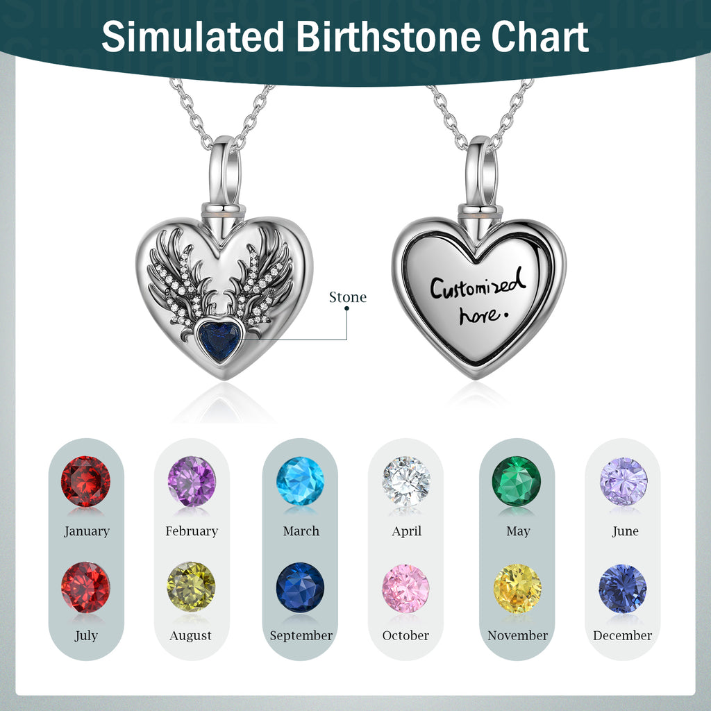 Custom Heart Ashes Necklace