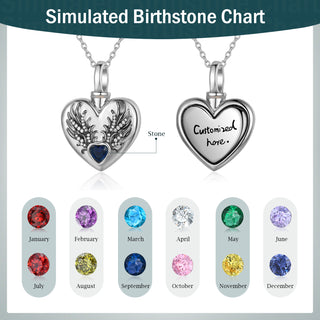 Custom Heart Ashes Necklace