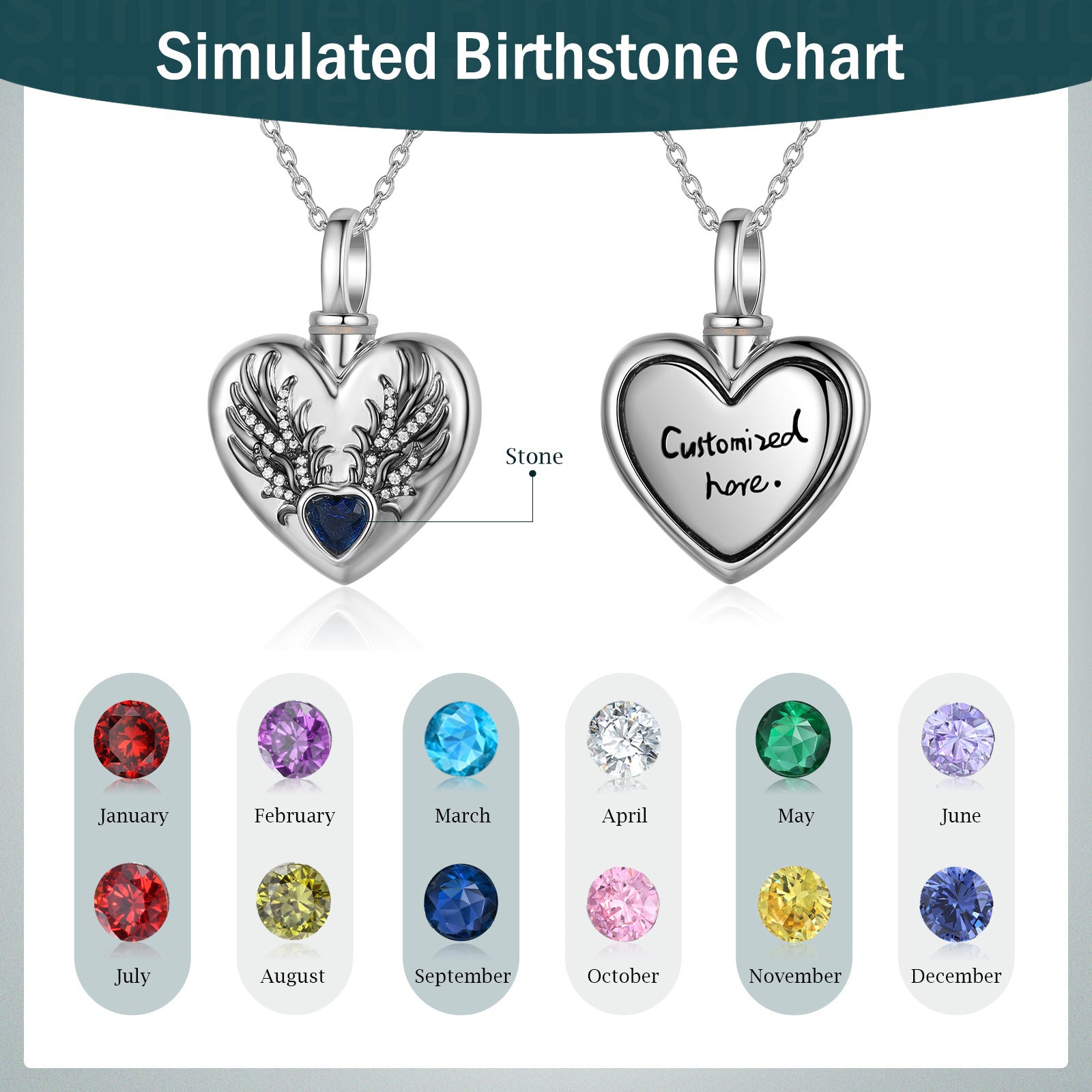Custom Heart Ashes Necklace