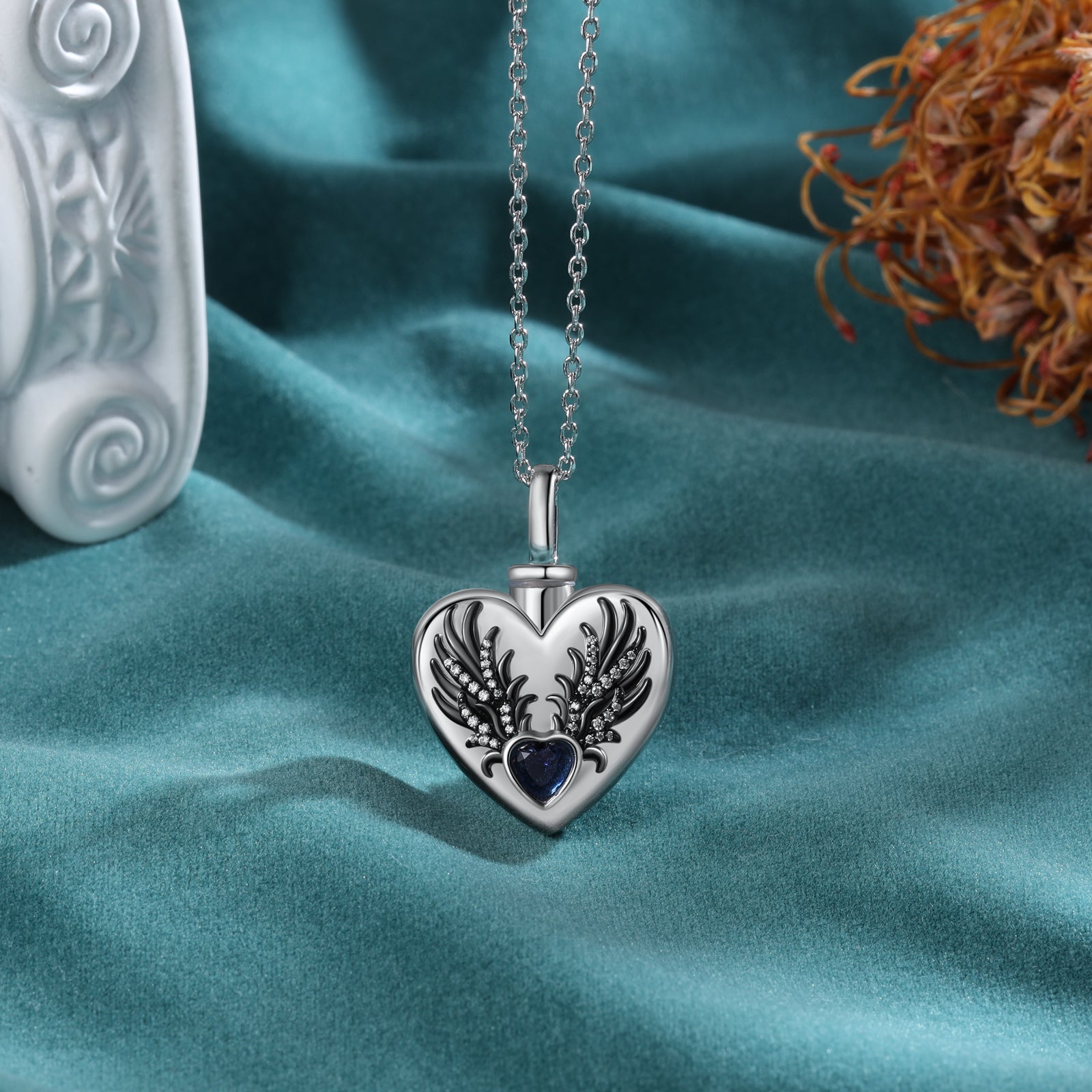 Custom Heart Ashes Necklace