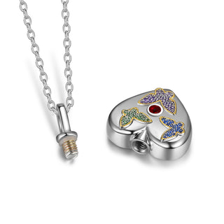 Custom Heart Shaped Ashes Necklace