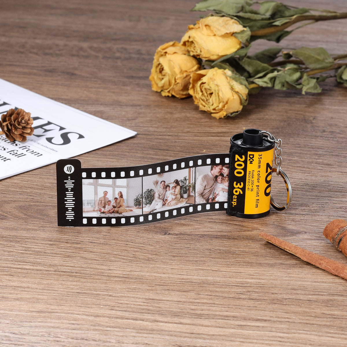 Custom Photo Film Keychain