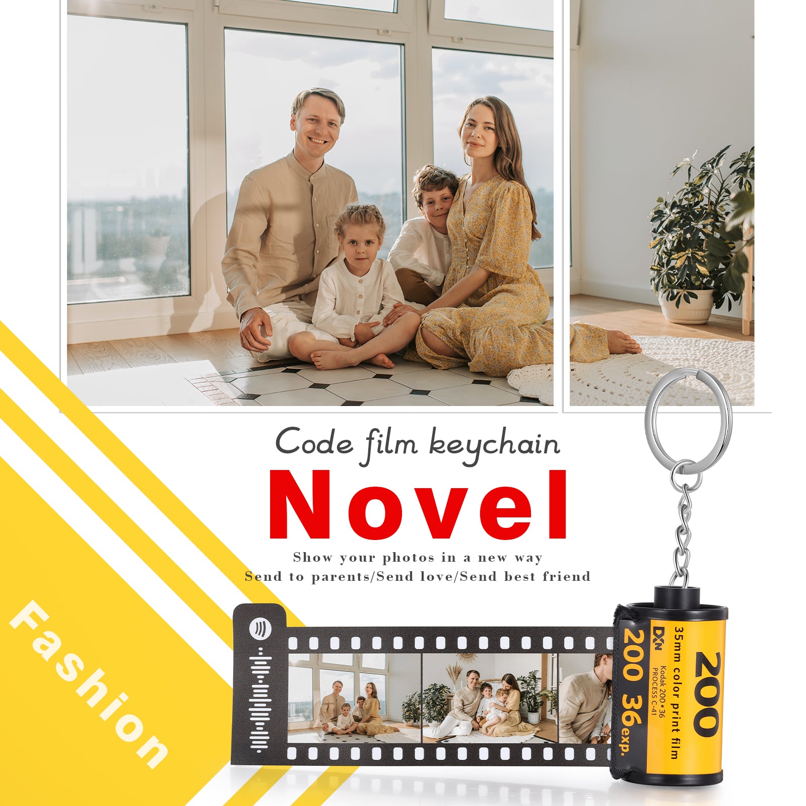 Custom Photo Film Keychain