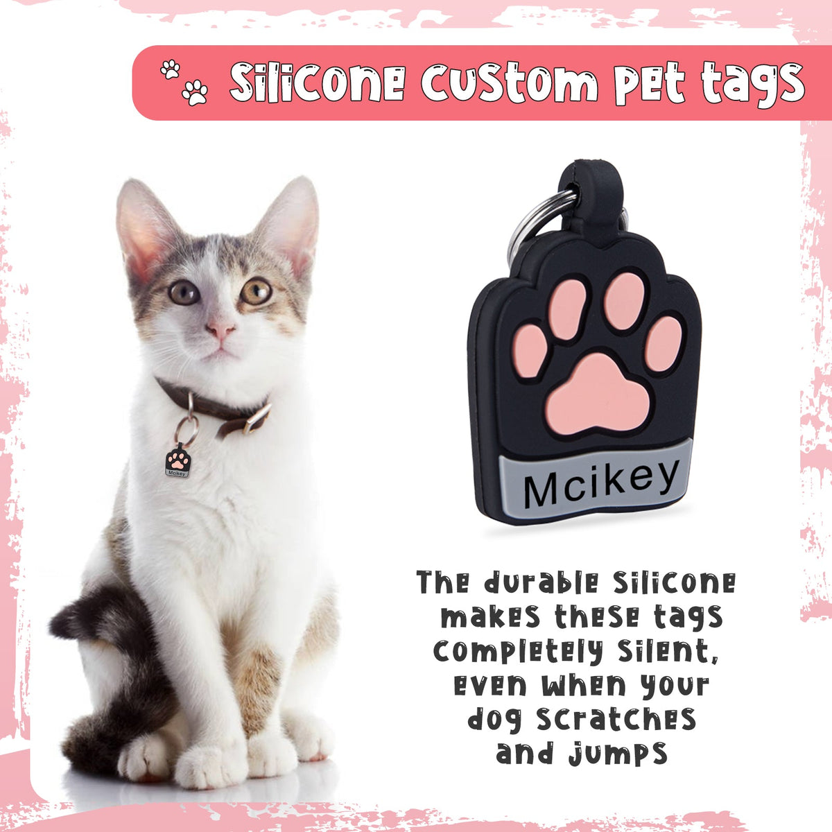 Custom Paw Dog Tag