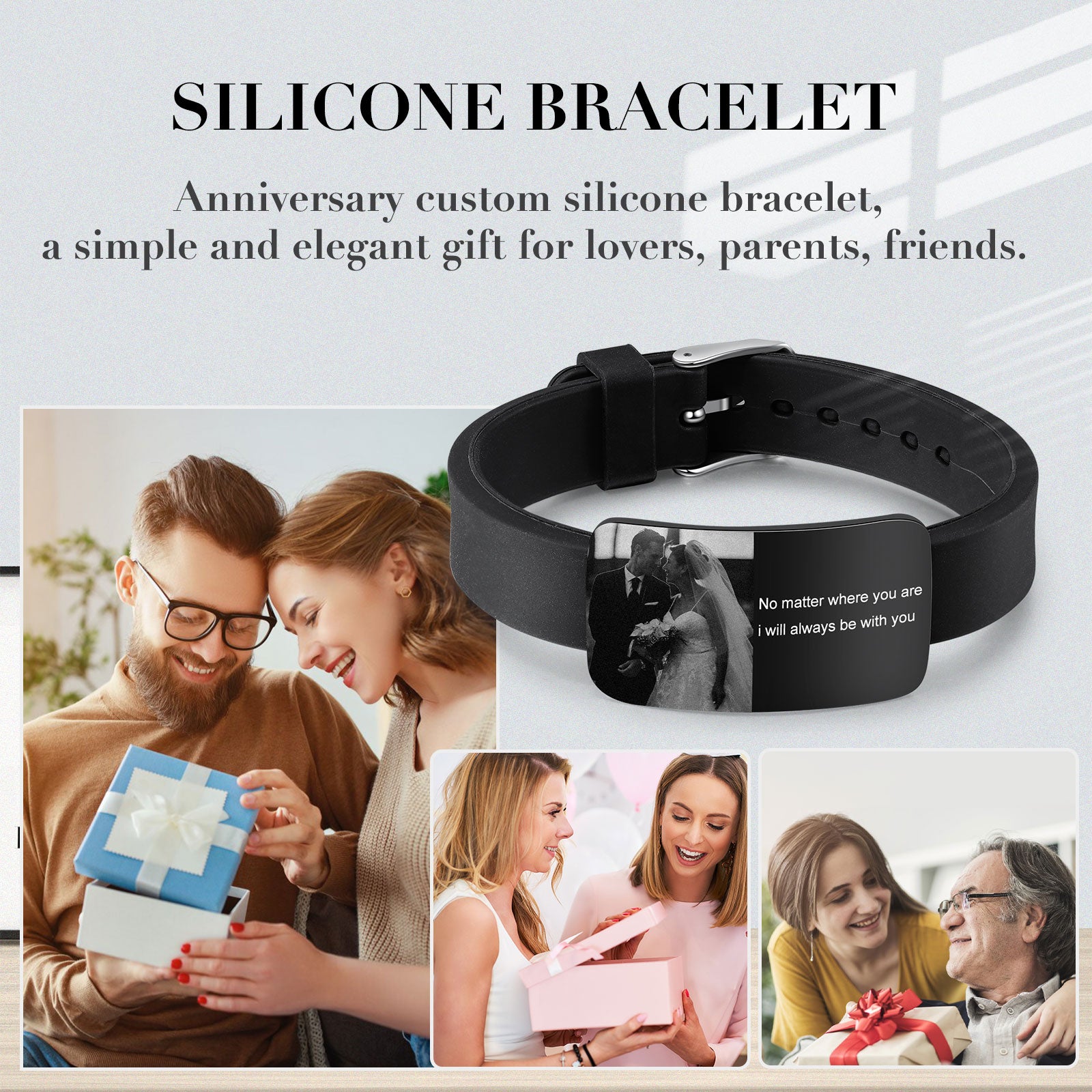 Custom Black Titanium Steel Bracelet