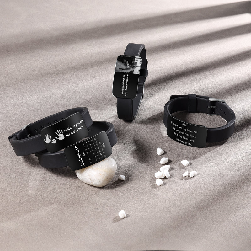 Custom Black Titanium Steel Bracelet