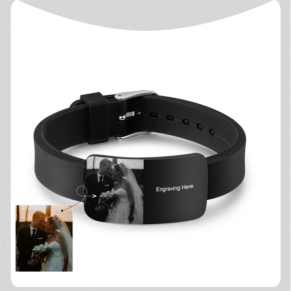 Custom Black Titanium Steel Bracelet