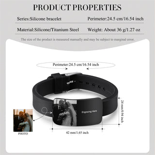 Custom Black Titanium Steel Bracelet