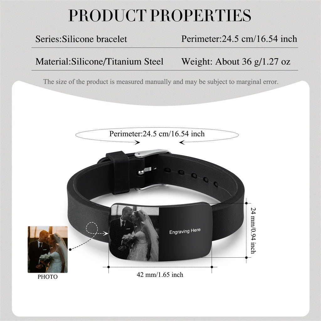 Custom Black Titanium Steel Bracelet